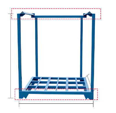 Foldable Stacking rack Nestainer Demountable tacking Rack