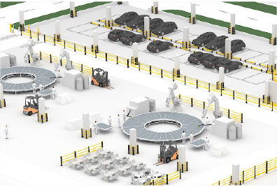 Safety Barrier Warehouse flexible anti-collision system FS-2023A
