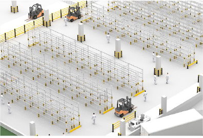 Safety Barrier Warehouse flexible anti-collision system FS-2023A