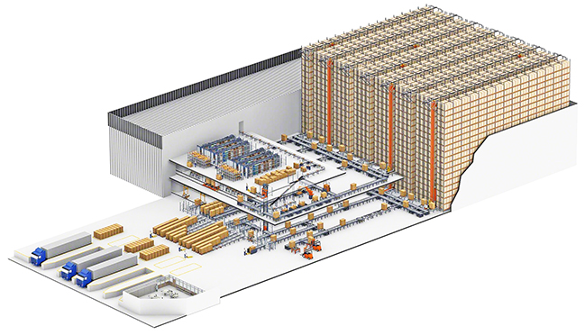 Double Deep Pallet Stacker ASRS, Automatic Storage and Retrieval System