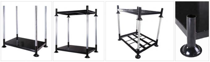 Plastic Horizontal Rounded Stackable Racking Round Post Foldable Stacking rack Demountable Stacking rack Stackable Rack