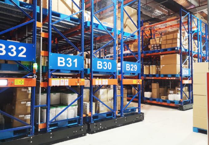 Electric Mobile Pallet Rack Rail Free Racking Warehouse Storage Rack ...