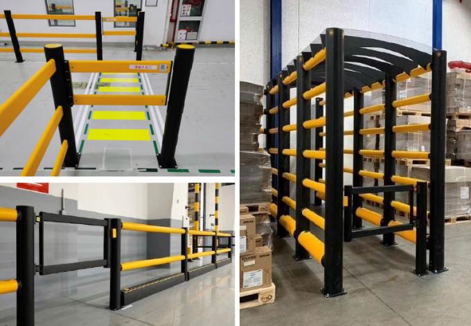 Pedestrian Guardrail Swing Gate Swinging Door Warehouse Safety Barrier ...