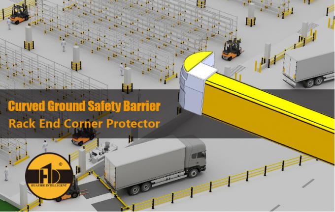 Strong Racking Barriers B27 Kerb Curved Barriers Rack End Guard Racking upright Protector ...