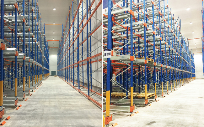 Two Way Radio Shuttle Racking Pallet Runner Rack System For Cold ...