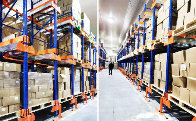 Two Way Radio Shuttle Racking Pallet Runner Rack System For Cold ...