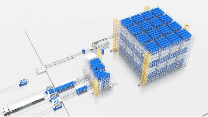 Four-Way Shuttle Pallet ASRS Cold Storage Warehouse Automatic Storage ...