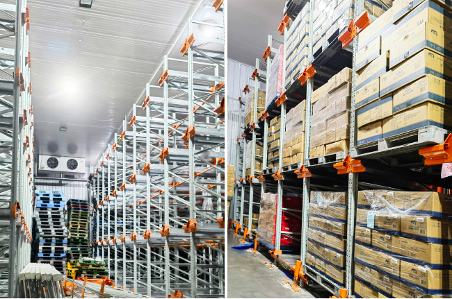 Two Way Radio Shuttle Racking Pallet Runner Rack System For Cold ...