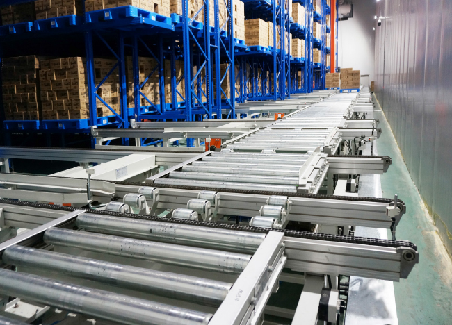 Pallet Conveyor Sorting System For ASRS Automatic Storage And Retrieval ...