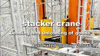 Loading and unloading of goods on stacker crane