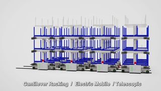 Telescopic Electric Mobile Cantilever Racking