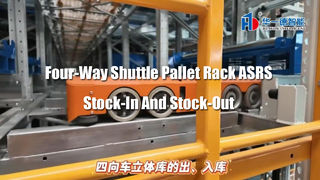 Four-Way Shuttle Pallet Rack ASRS  Stock-In And Stock-Out