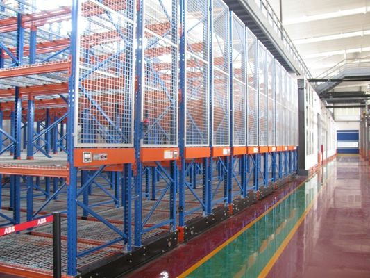 Powder Coated Electric Mobile Pallet Racking System With Loading Capacity