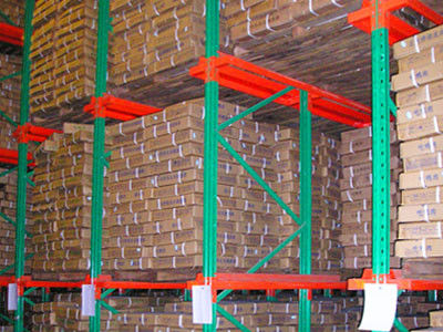 Drive Through Pallet Racking 1000mm X1200mm For Food Beverage Industry