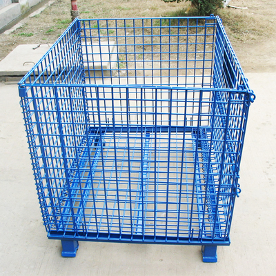Plastic Spray Wire Mesh Container Foldable Storage Cage Wire Container