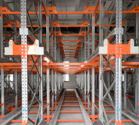 Two Way Radio Shuttle Racking Pallet Runner Rack System Explosive Proof Warehouse