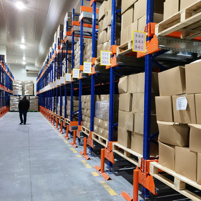 Two Way Radio Shuttle Racking Pallet Runner Rack System For Cold Storage Cold Chain