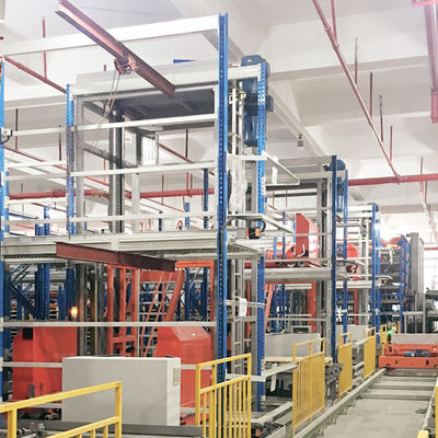 Two Way Radio Shuttle Cart And Carrier ASRS Automatic Storage And Retrieval System Pallet Runner Rack System