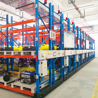 Electric Mobile Pallet Racking  Rail-Guided Electric Mobile Rack Warehouse Storage Racking