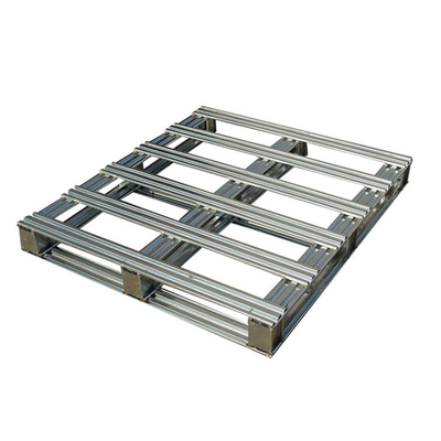 A08: Double Deck Steel Pallet For Warehouse Storage Right Corners Metal Pallet