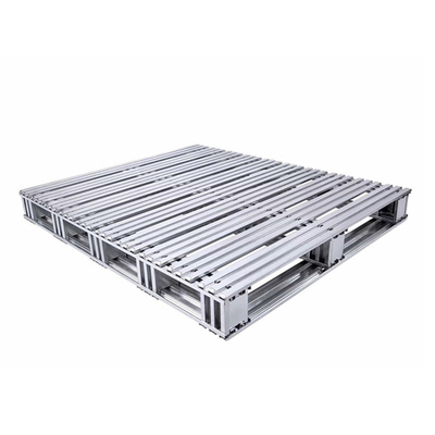 A08: Double Deck Steel Pallet For Warehouse Storage Right Corners Metal Pallet