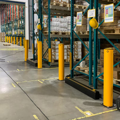 A53: Racking Protection FS-2021A Warehouse Storage Rack Flexible Anti-Collision Guardrails