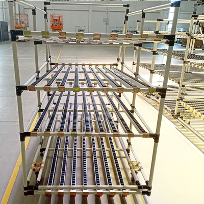 Aluminum alloy  Lean Pipe Flow Material rack Carton Flow Rack Gravity roller rack Warehouse Storage Racking