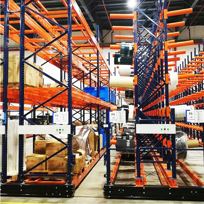 Electric Mobile Pallet Racking  Rail-Guided Electric Mobile Rack Warehouse Storage Rack