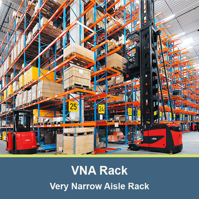 VNA Rack Very Narrow Aisle Heavy Duty Rack VNA Pallet Racking Warehouse Storage Racking with three way forklift