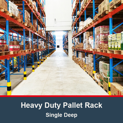 Single Deep Heavy Duty Pallet Rack Selective Pallet Rack Warehouse Storage Rack