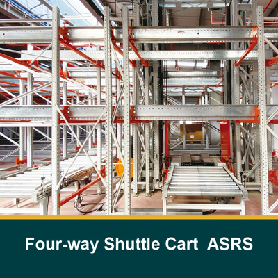 Four Way Shuttle Cart ASRS Automatic Storage And Retrieval System 4 Way Shuttle Cart