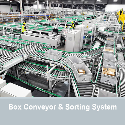 Carton Sorting Conveyor System Flexible Gravity Roller Conveyor System Logistics Sorting Warehouse Storage Rack