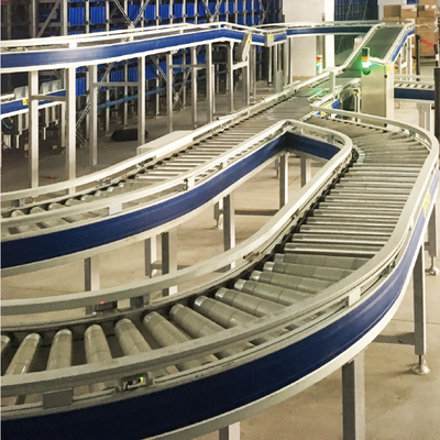 Carton Sorting Conveyor System Flexible Gravity Roller Conveyor System Logistics Sorting Warehouse Storage Rack