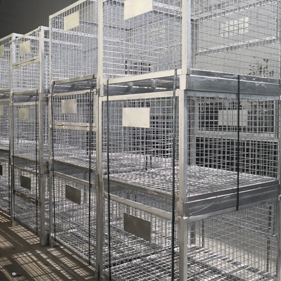 A50: Stackable and Foldable Storage Steel Wire Mesh Pallet Cage work bin wire mesh pallet container