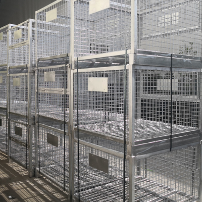 Stackable and Foldable Storage Steel Wire Mesh Pallet Cage work bin wire mesh pallet container