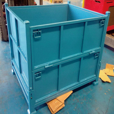 A50: Stackable and Foldable Storage Steel Wire Mesh Pallet Cage work bin wire mesh pallet container