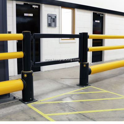 Pedestrian Guardrail Swing Gate Swinging Door Warehouse Safety Barrier Traffic Guardrails
