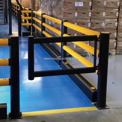 Pedestrian Guardrail Swing Gate Swinging Door Warehouse Safety Barrier Traffic Guardrails