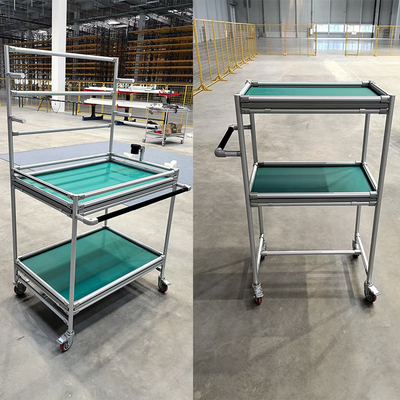 Material Rack System Made From The Third Generation Lean Pipe Aluminum Alloy Tube  Assemble Cart  Hand Trolley