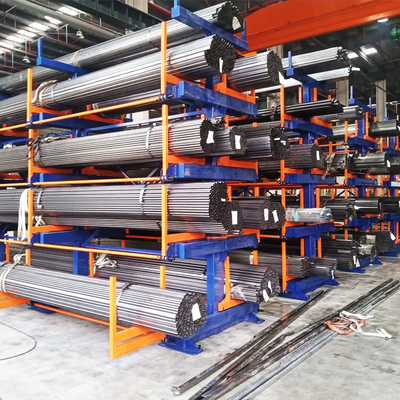 A30 Electric Telescopic Cantilever Rack For Pipe Storage  Roll Out Cantilever Racking
