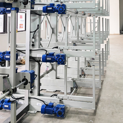 A30 Electric Telescopic Cantilever Rack For Pipe Storage  Roll Out Cantilever Racking