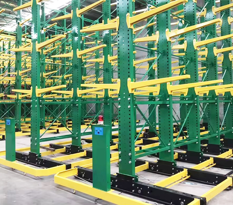 Heavy Duty Storage Cantilever Rack Electric Mobile Cantilever Racking for Pipe Sheets Long Materials
