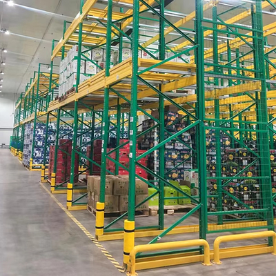 B22 Push Back Racking Warehouse Storage Push Back Pallet Rack Heavy Duty Rack