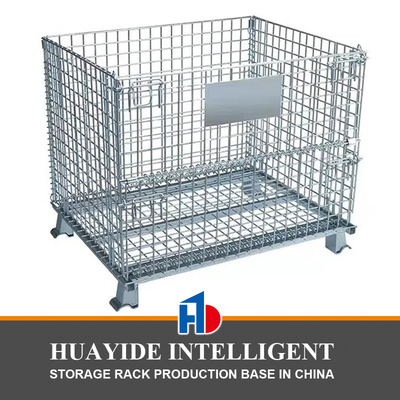 B25 Warehouse Storage Cage Medium Duty Container Wire Metal Container Pallet Stackable Cage