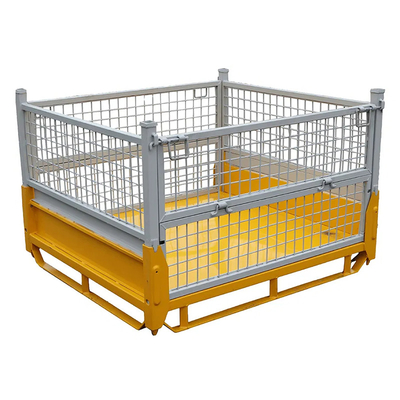 B25 Warehouse Storage Cage Medium Duty Container Wire Metal Container Pallet Stackable Cage