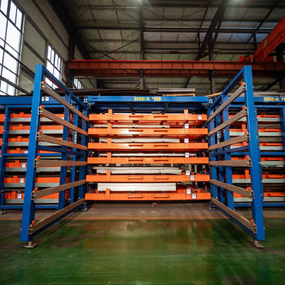 Roll Out Metal Structure Rack Heavy Duty Manual Horizontal Sheet Metal Storage Rack Industrial Use