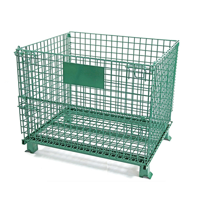 B42 Storage Cage For Logistics Warehousing ASRS Foldable Wire Mesh Container