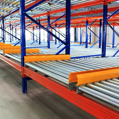 B43 Warehouse Storage Gravity Pallet Racking System Carton Flow Roller Rack  Live Pallet Rack