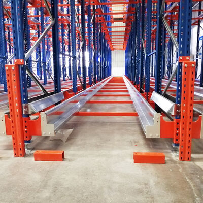 Two Way Radio Shuttle Racking Pallet Runner Rack System Room Temperature Warehouse