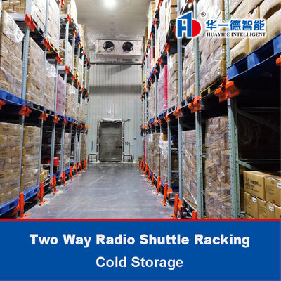 Two Way Radio Shuttle Racking Pallet Runner Rack System For Cold Storage Cold Chain